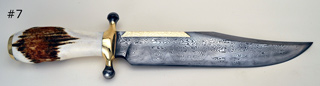 240 layer Wolf tooth pattern Damascus B2 Blade 3/8" X 2" x 10" long, Handle 5 1/2" long, Guard 3 1/2" with Damascus guard ends